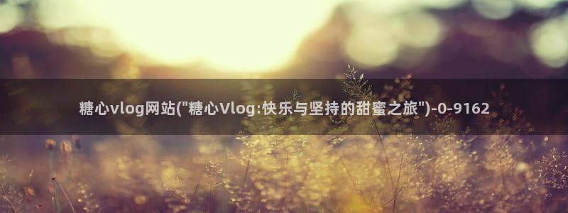糖心解说vlog视频:糖心vlog网站(